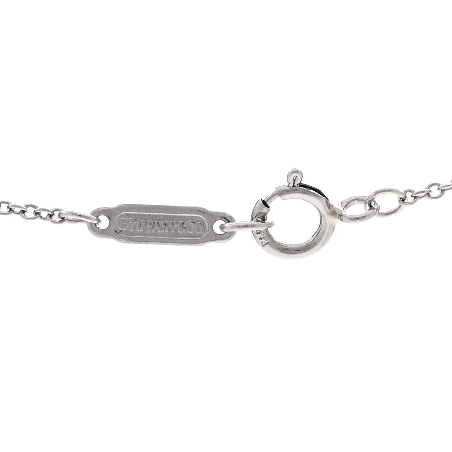 Tiffany Platinum Diamond .79ct Solitaire Pendant Necklace 4 of 5