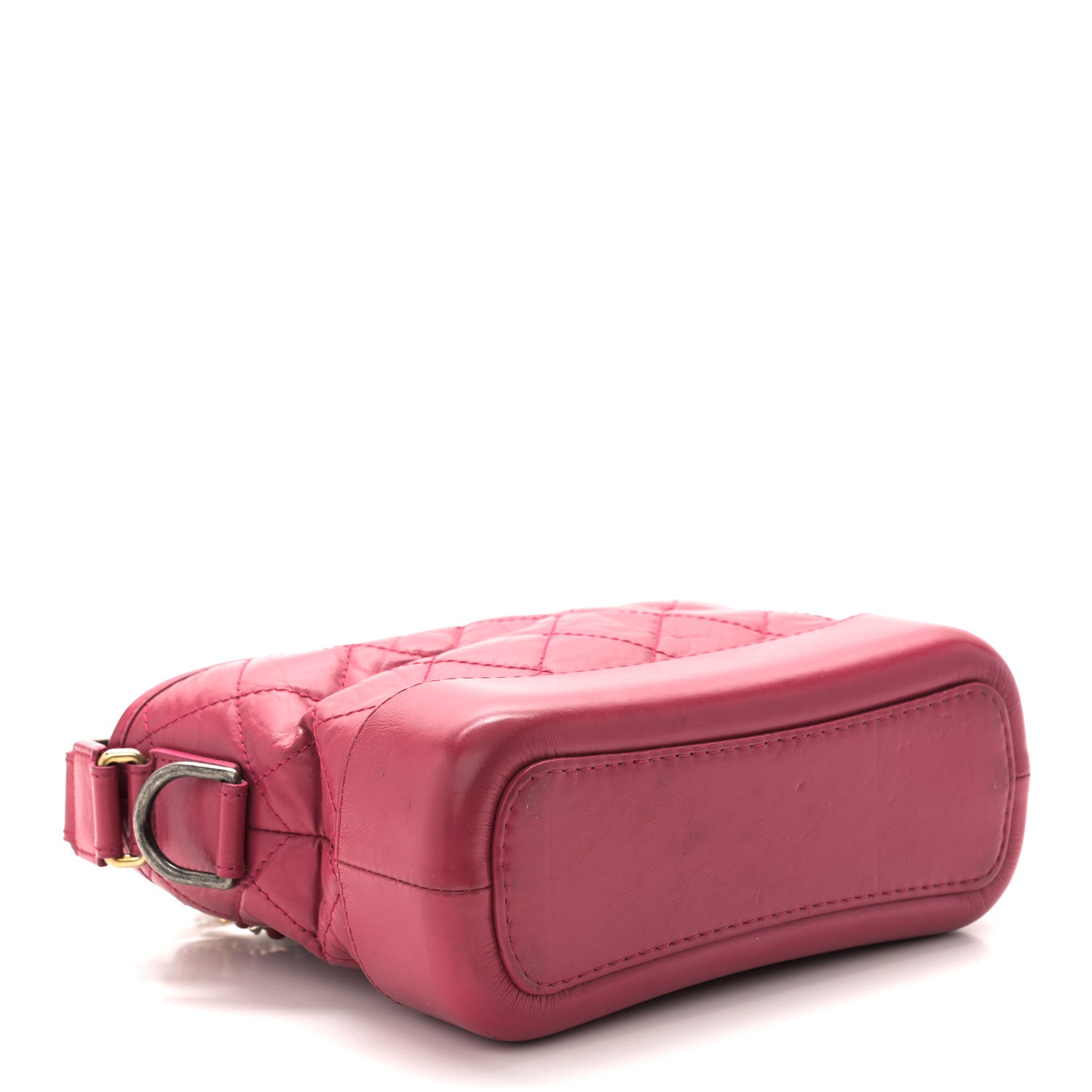 Chanel Aged Calfskin Quilted Small Gabrielle Hobo Dark Pink 4 of 11