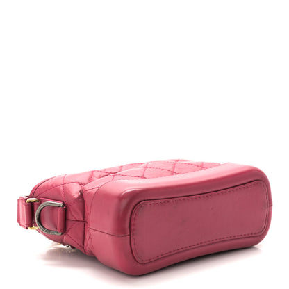 Chanel Aged Calfskin Quilted Small Gabrielle Hobo Dark Pink 4 of 11