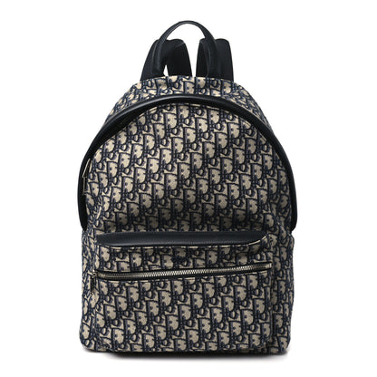 Christian Dior Oblique Calfskin Rider Backpack Beige Black 1 of 9