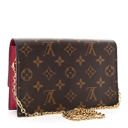 Louis Vuitton Monogram Flore Chain Wallet Fuchsia 5 of 15