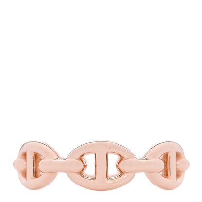 Hermes 18K Rose Gold PM Chaine D'Ancre Enchainee Ring 52 6 1 of 8