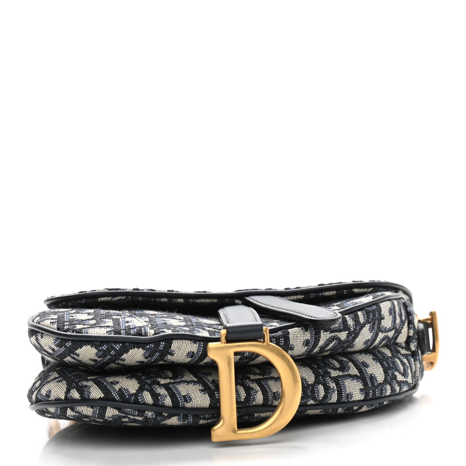 Christian Dior Oblique Mini Saddle Bag Blue 4 of 9