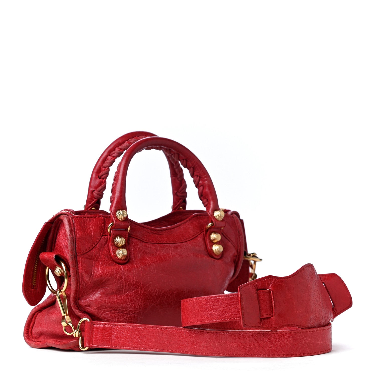 Balenciaga Agneau Giant 12 Gold Hardware Mini City Rouge Cardinal 2 of 4