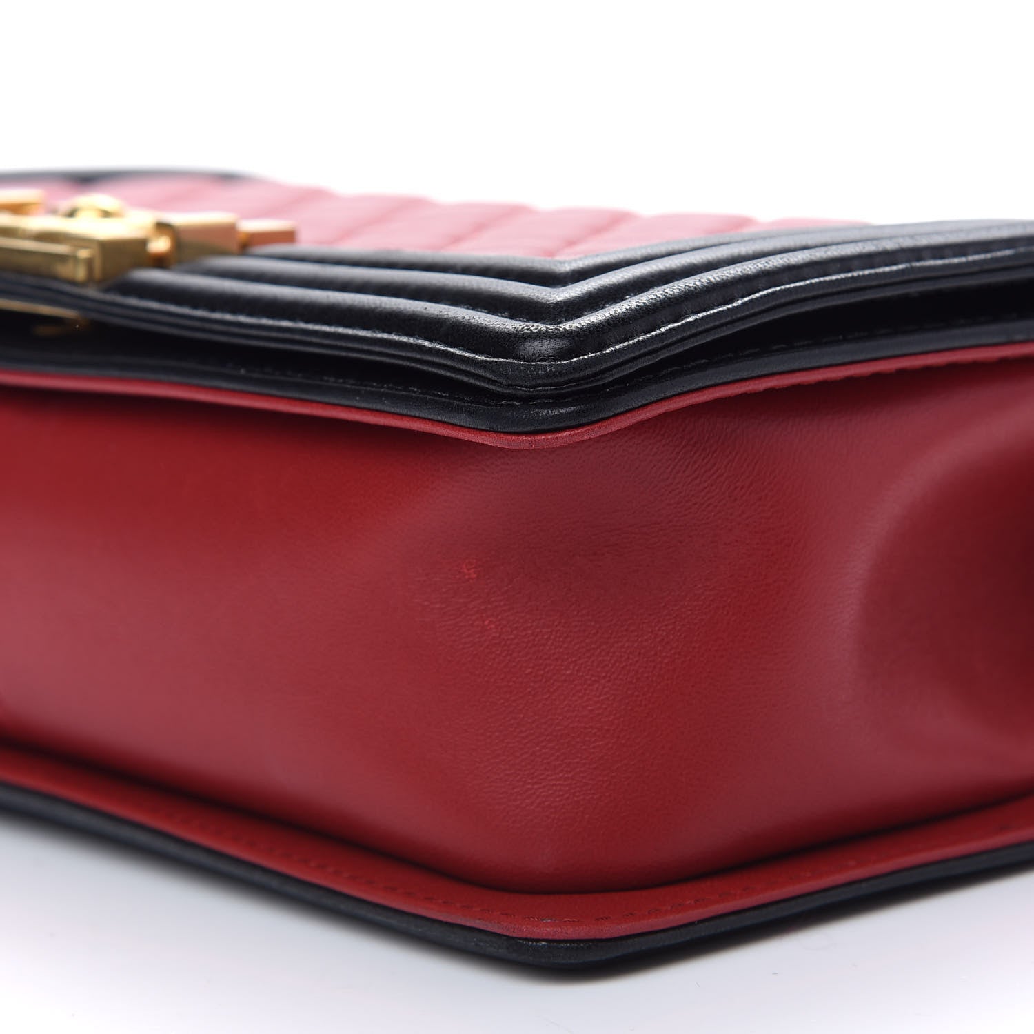 Chanel Lambskin Quilted Medium Boy Flap Dark Red Black 9 of 10