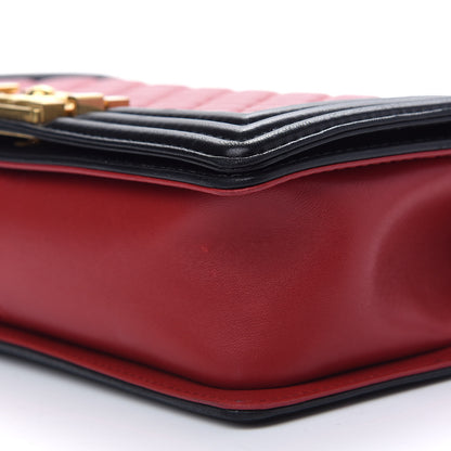 Chanel Lambskin Quilted Medium Boy Flap Dark Red Black 9 of 10
