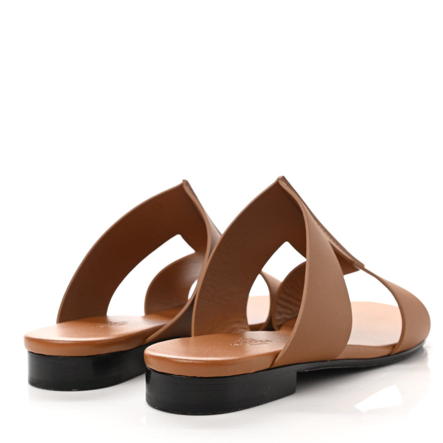 Calfskin Devise Sandals 35 Beige Dore