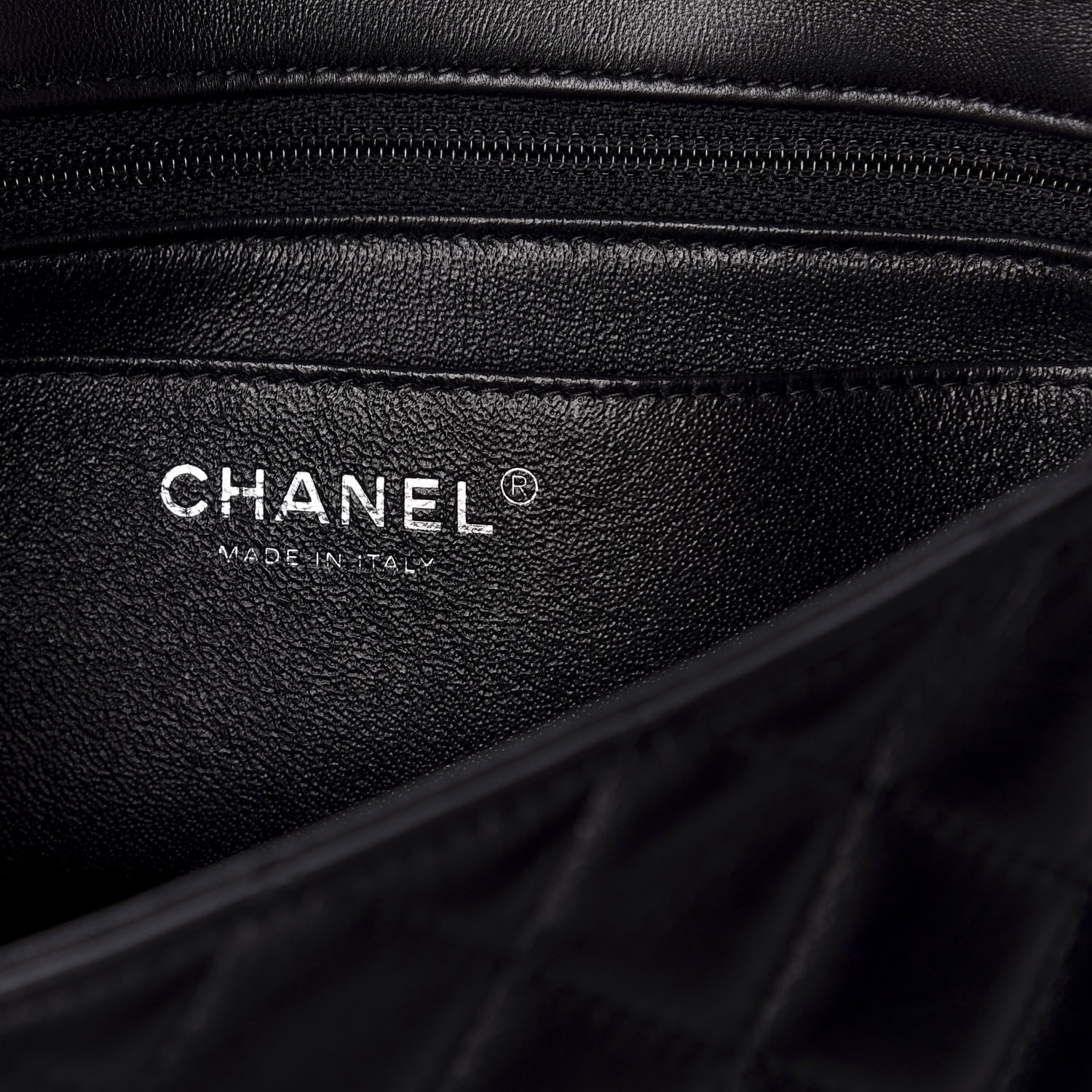 Chanel Lambskin Quilted Mini Rectangular Flap Black 6 of 10