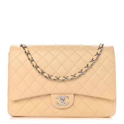 Chanel Caviar Quilted Maxi Double Flap Beige 1 of 9