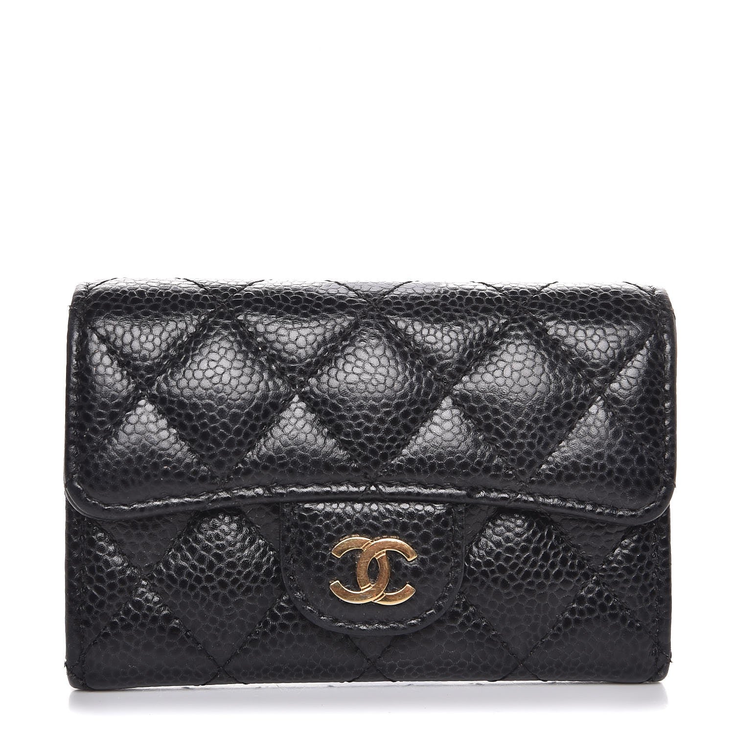 Chanel Caviar Quilted Flap Card Holder Black 1 of 8