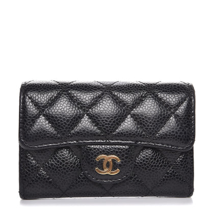 Chanel Caviar Quilted Flap Card Holder Black 1 of 8