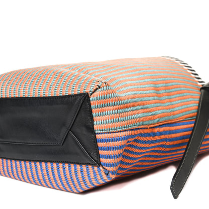 Celine Woven Canvas Small Twisted Cabas Multicolor 17 of 23