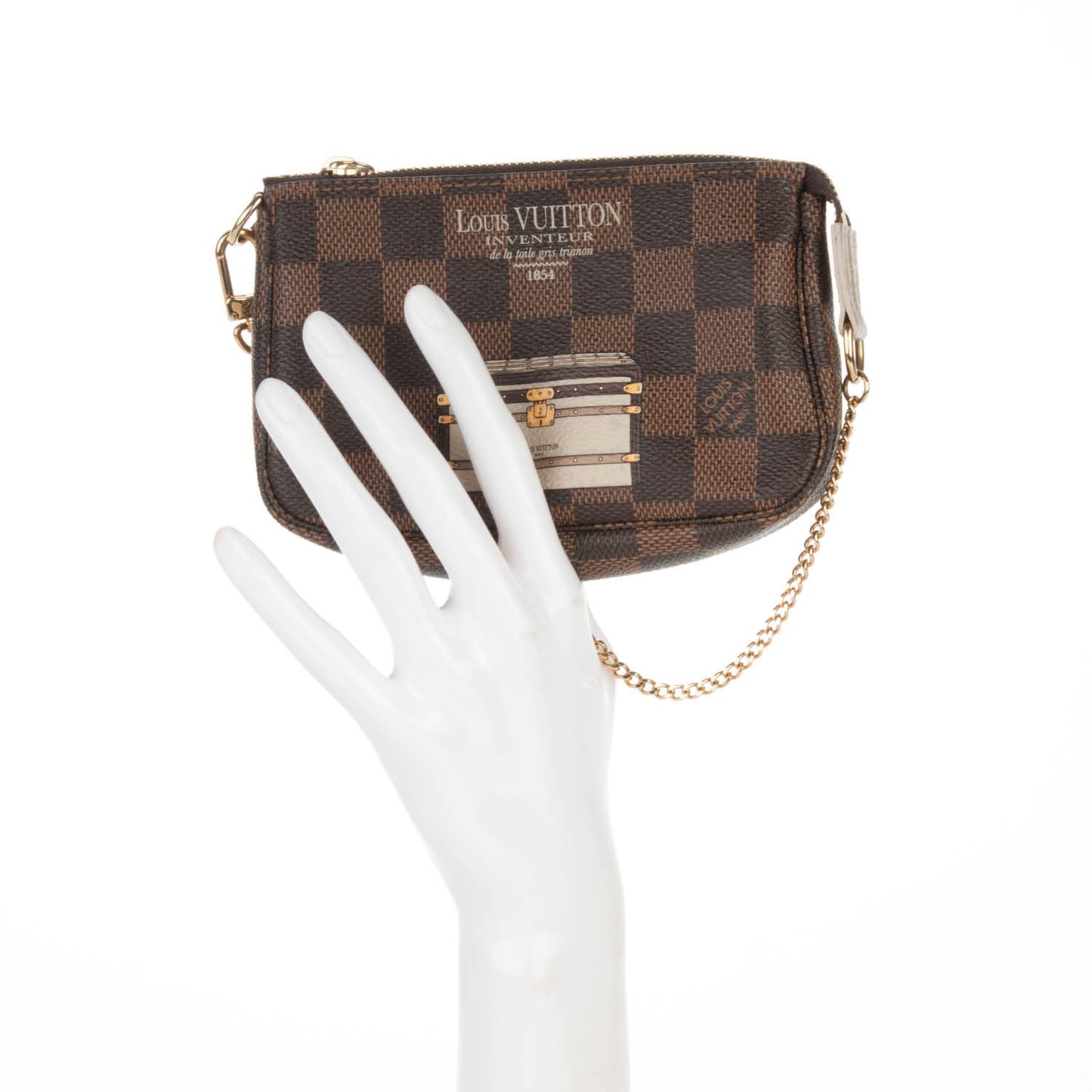 Damier Ebene Trunks and Locks Mini Pochette Accessories