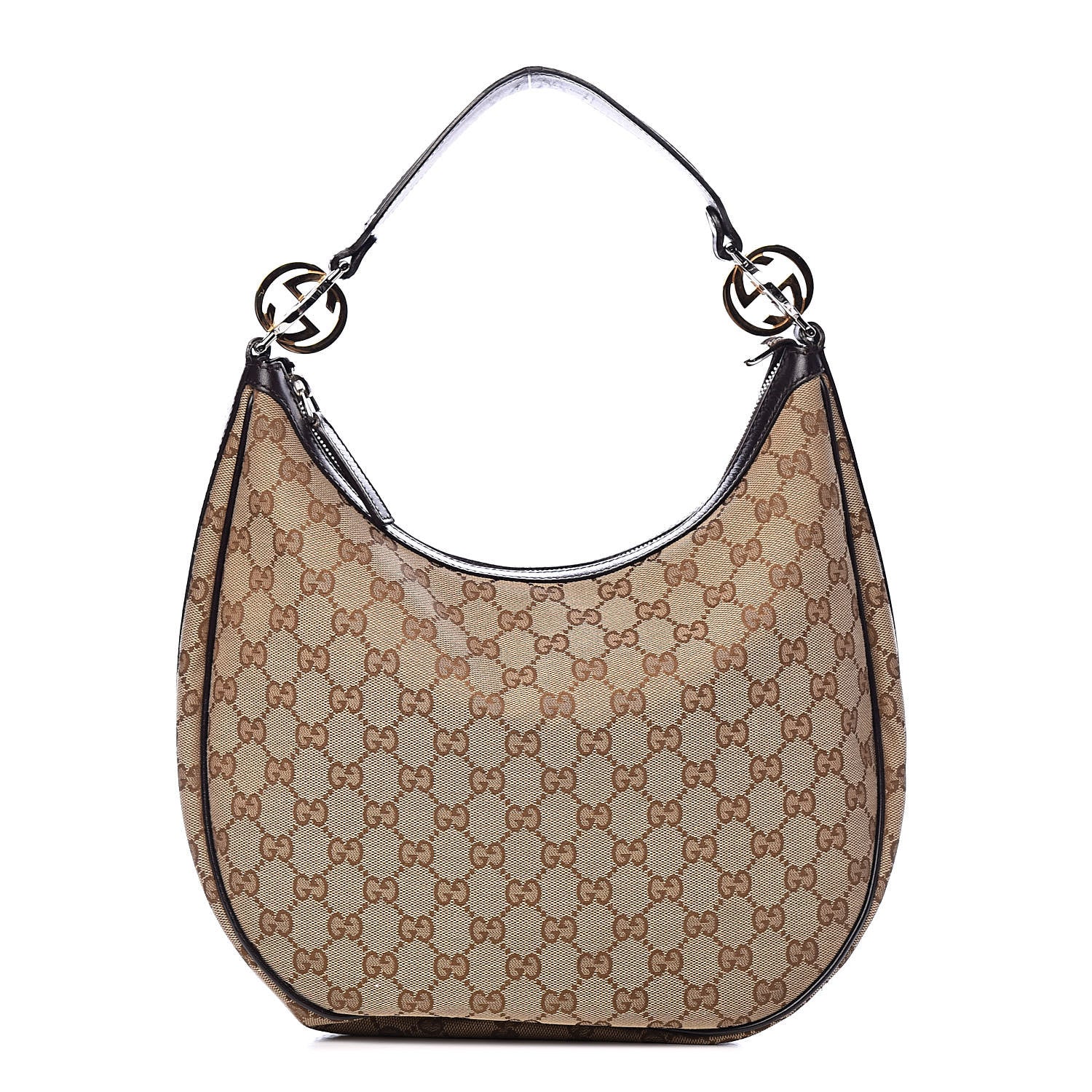 Gucci Monogram Medium GG Twins Hobo Dark Brown 1 of 13