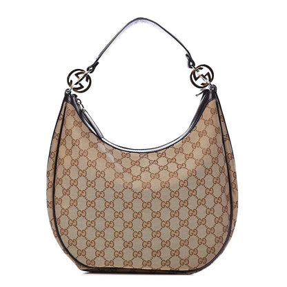 Gucci Monogram Medium GG Twins Hobo Dark Brown 1 of 13