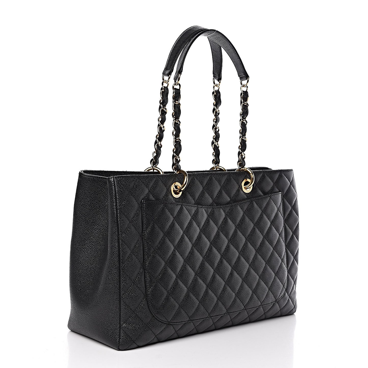 Caviar Quilted XL Grand Shopping Tote GST Black