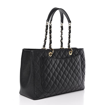 Chanel Caviar Quilted XL Grand Shopping Tote GST Black 3 of 10