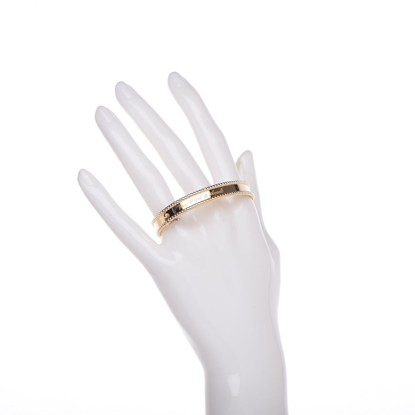 18K Yellow Gold Perlee Signature Bangle Bracelet S