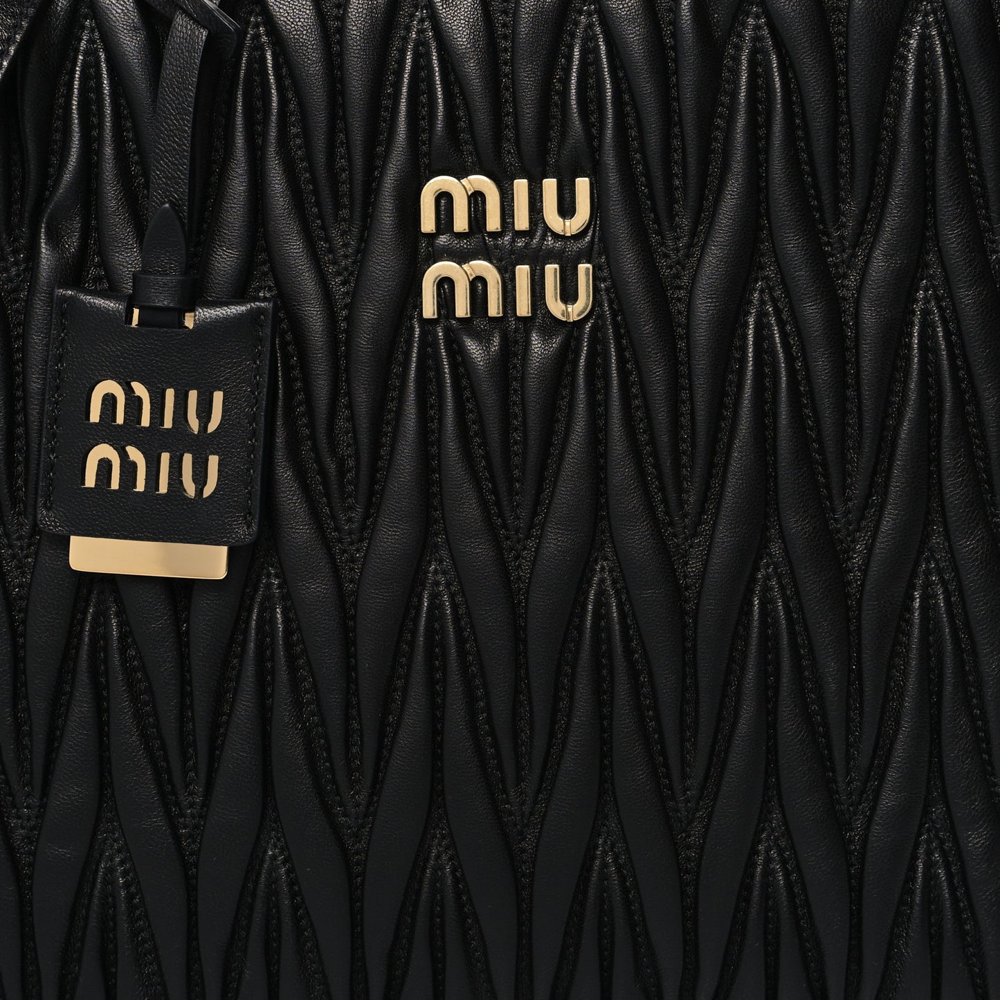 Nappa Matelasse Tote Bag Black