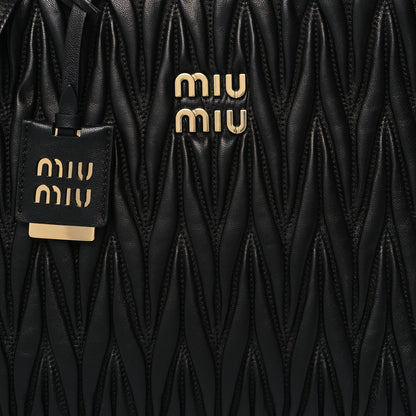 Miu Miu Nappa Matelasse Tote Bag Black 7 of 9