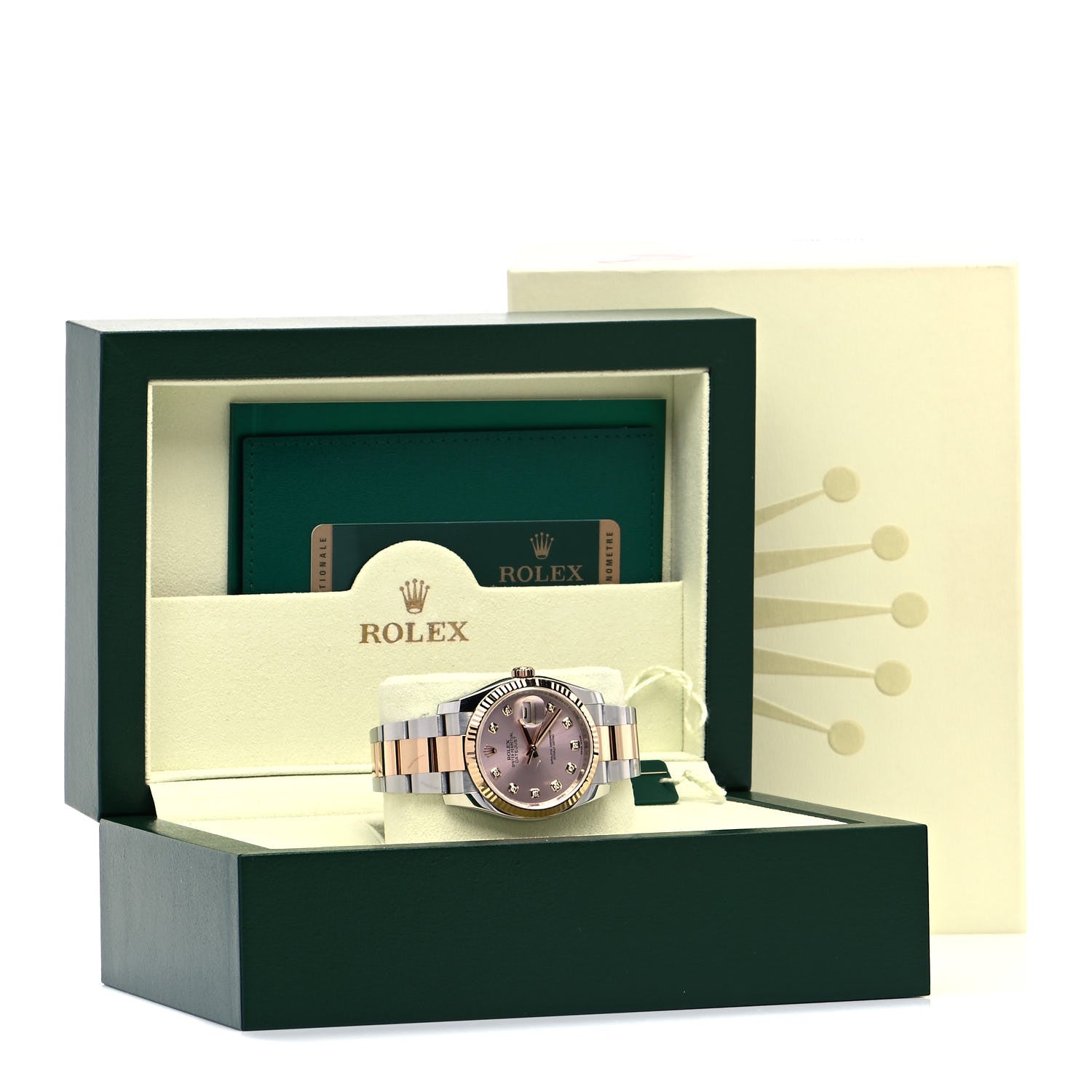 Rolex Stainless Steel 18K Everose Gold Diamond 36mm Oyster Perpetual Datejust Watch Pink 116231 5 of 5