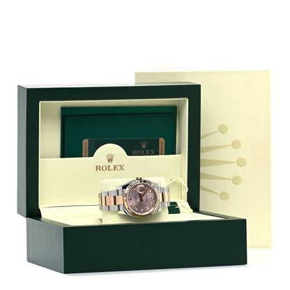 Rolex Stainless Steel 18K Everose Gold Diamond 36mm Oyster Perpetual Datejust Watch Pink 116231 5 of 5