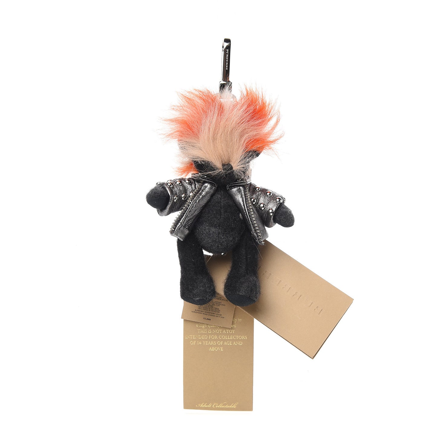 Cashmere Check Studded Punk Thomas Bear Bag Charm
