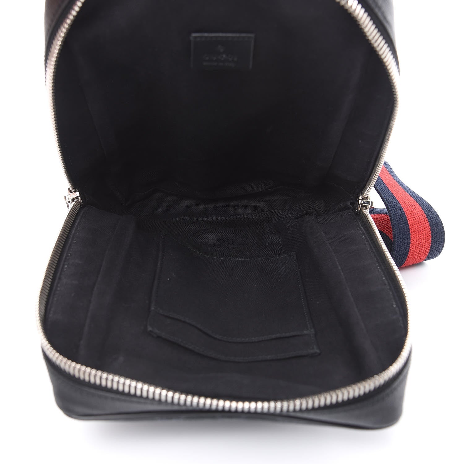 Gucci GG Supreme Monogram Web Belt Bag Black Grey 5 of 11