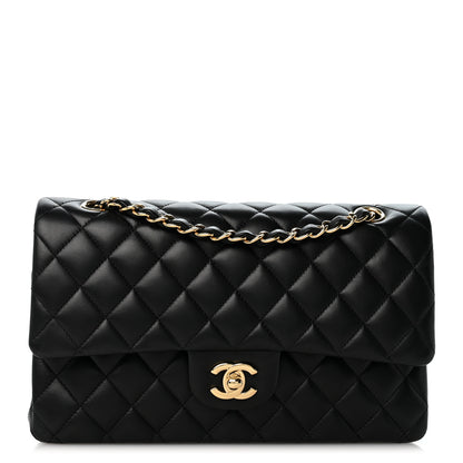 Chanel Lambskin Quilted Medium Double Flap Black 1 of 10