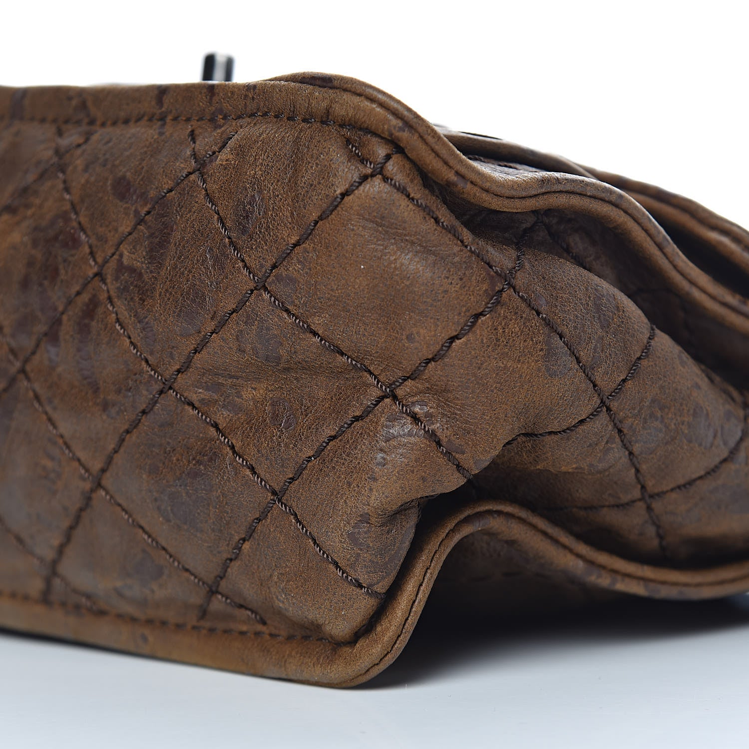 Chanel Aged Crumpled Calfskin Small Vintage Flap Brown 6 of 11