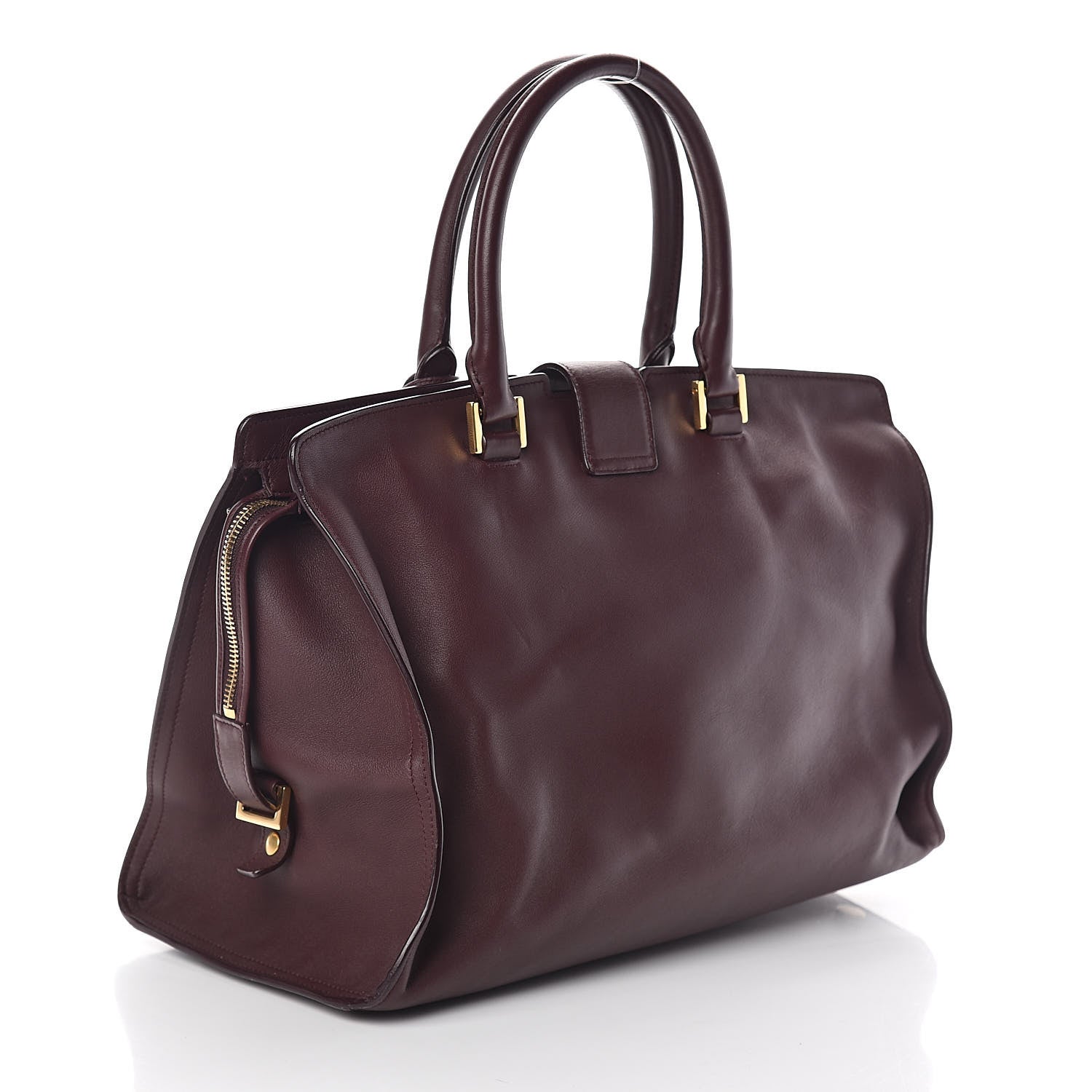 Saint Laurent Calfskin Medium Classic Y Cabas Bordeaux 3 of 9
