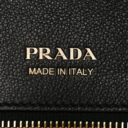 Prada Soft Grain Calfskin Large Tote Bag Black 6 of 9
