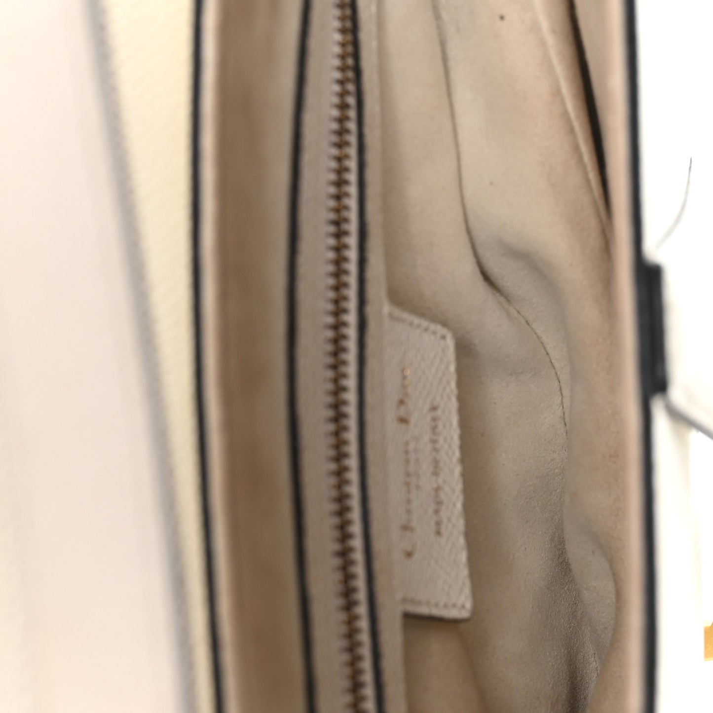 Grained Calfskin Saddle Bag White
