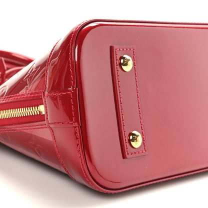 Louis Vuitton Vernis Rayures Alma BB Pomme D'Amour 7 of 8