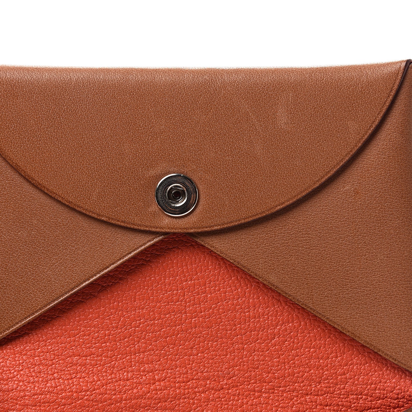 Barenia Calvi Card Case Fauve Orange Poppy
