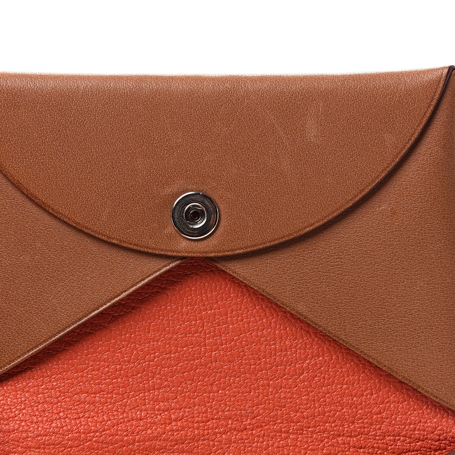 Hermes Barenia Calvi Card Case Fauve Orange Poppy 7 of 8