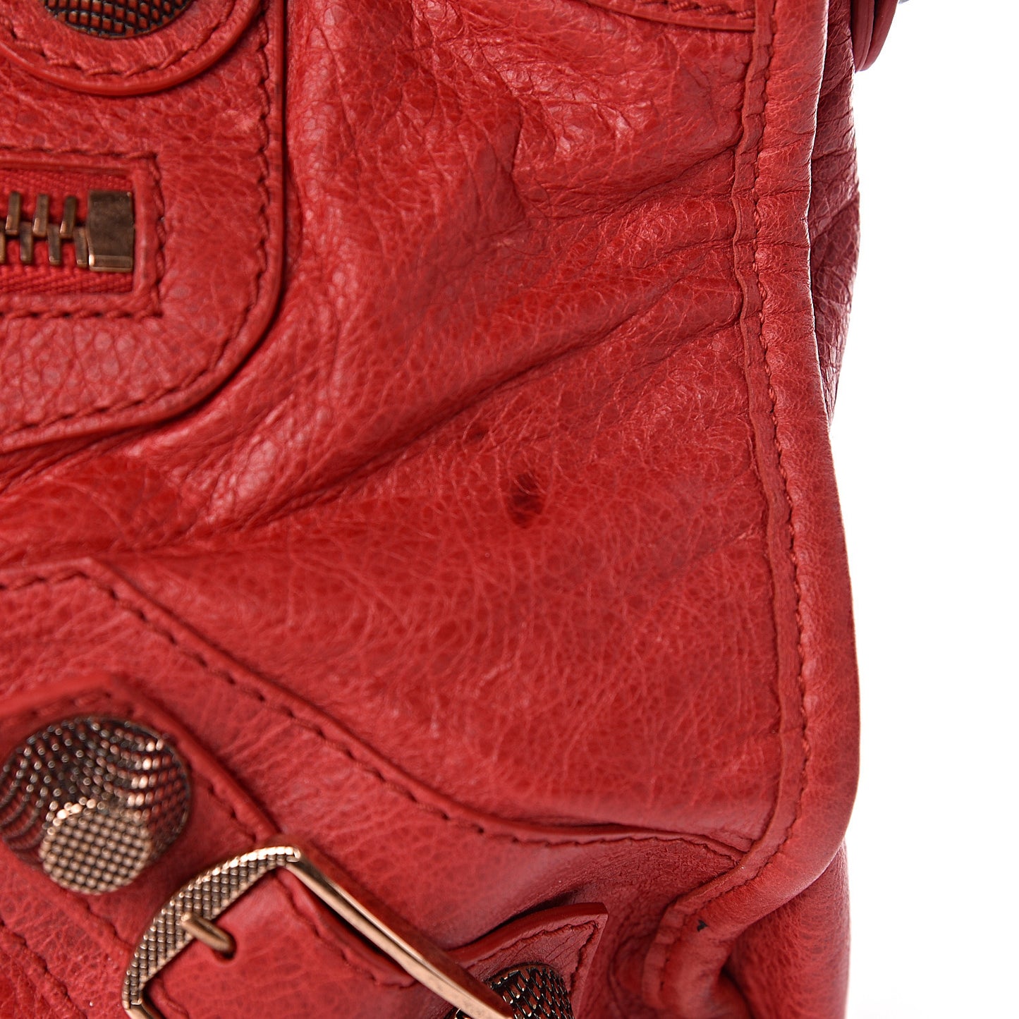 Agneau Giant 21 Rose Gold Hardware City Rouge Coquelicot