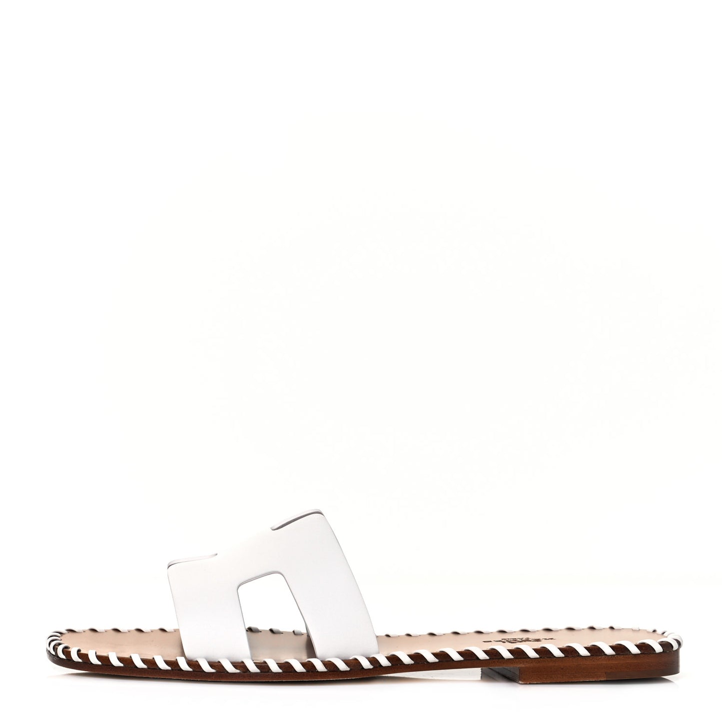 Calfskin Braided Oran Sandals 37 White