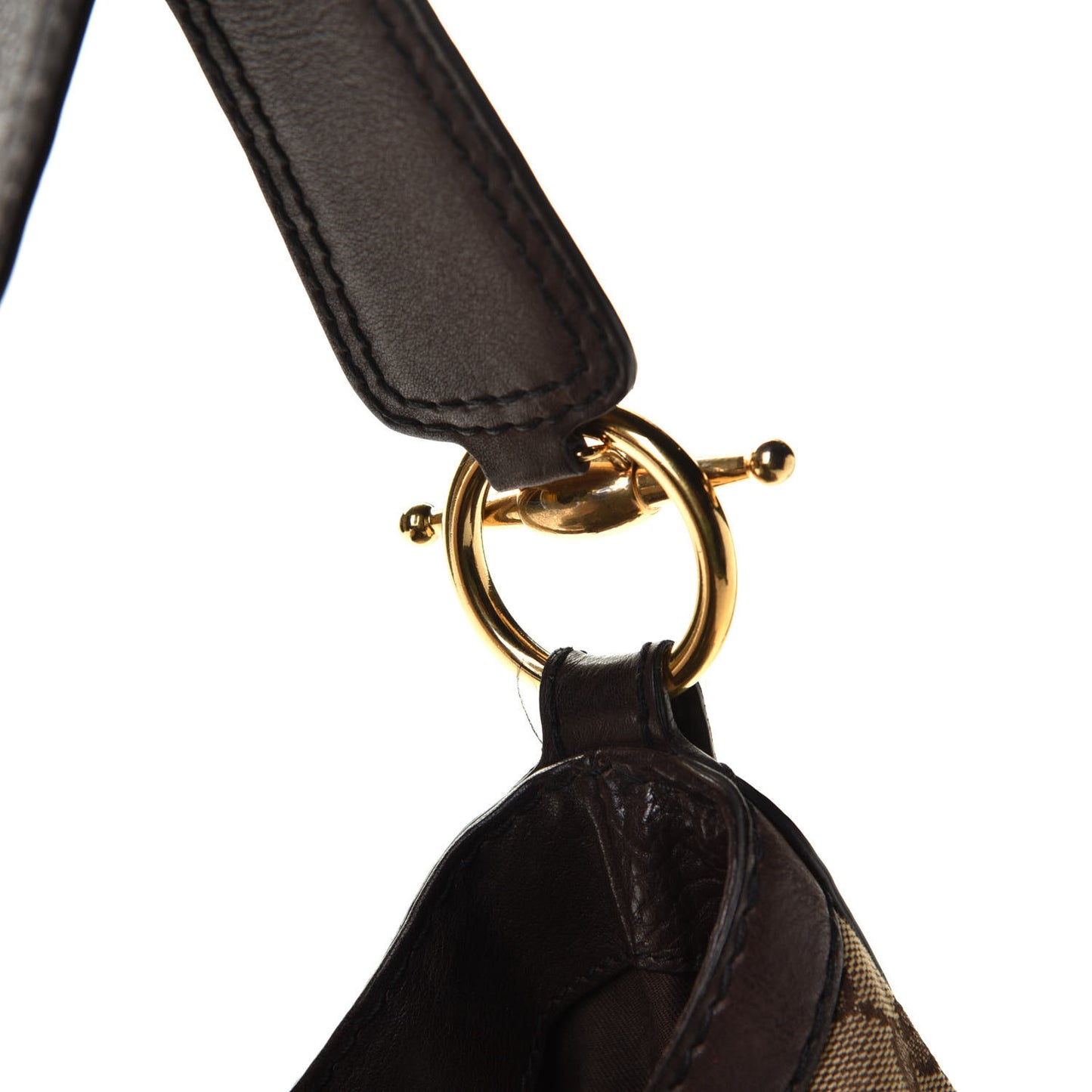 Monogram Large Jockey Hobo Dark Brown