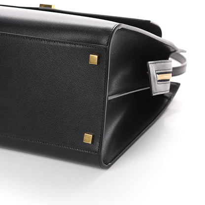 Saint Laurent Grain De Poudre Medium Uptown Tote Black 8 of 8