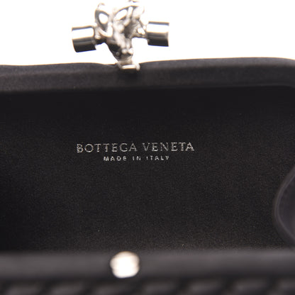 Bottega Veneta Satin Intreccio Impero Knot Clutch Black 6 of 8