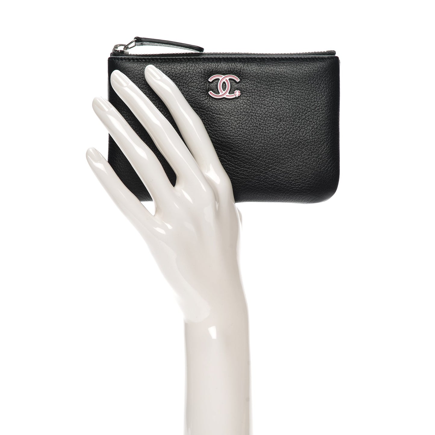 Goatskin Small Cosmetic Case Black