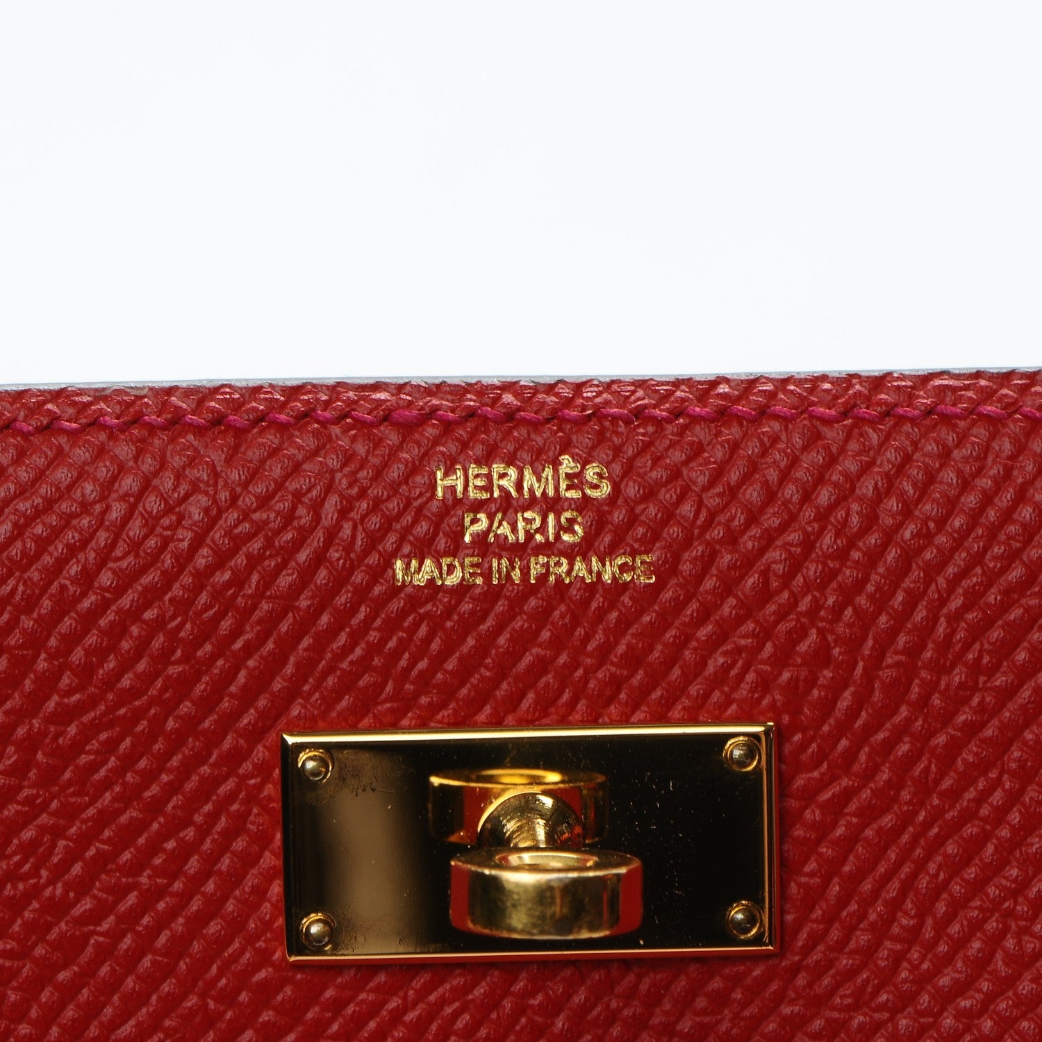 Hermes Epsom Kelly Medium Wallet Rouge Casaque 8 of 13