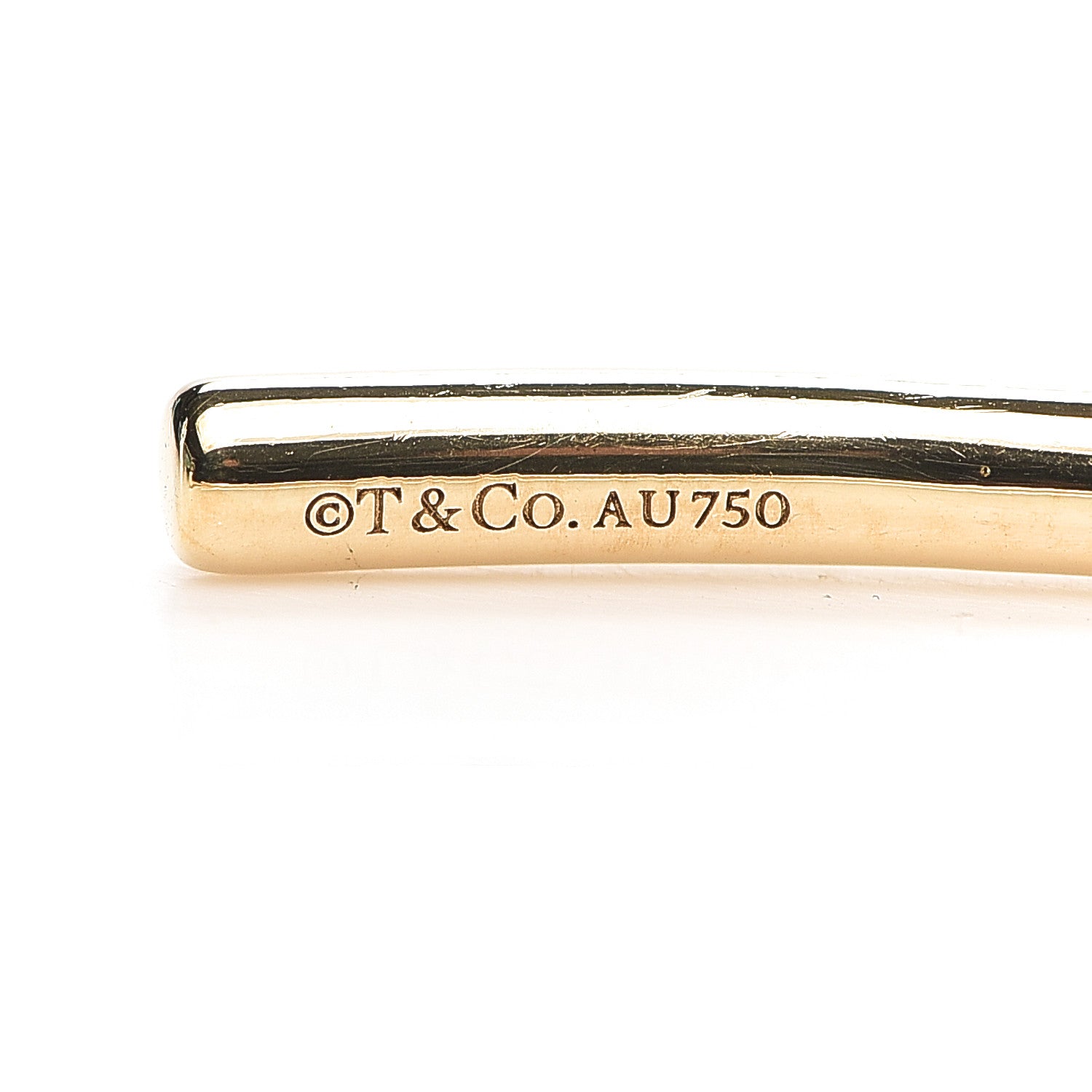 Tiffany 18K Yellow Gold Diamond Metro Wire Bracelet 4 of 5