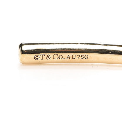 Tiffany 18K Yellow Gold Diamond Metro Wire Bracelet 4 of 5