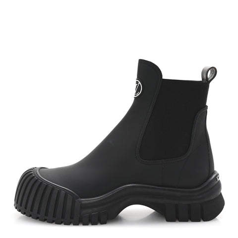 Calfskin Ruby Flat Ankle Boots 39 Black