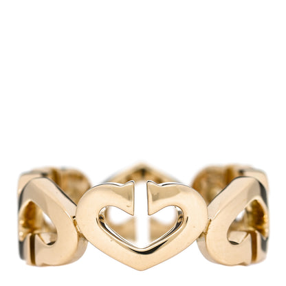 Cartier 18K Yellow Gold Hearts and Symbols Ring 53 6.5 1 of 6