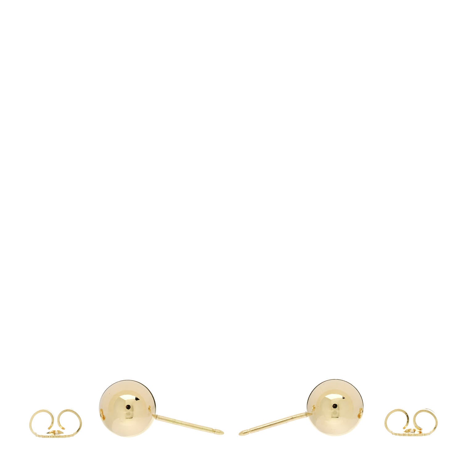 Tiffany 18K Yellow Gold 8mm Hardwear Ball Earrings 3 of 4
