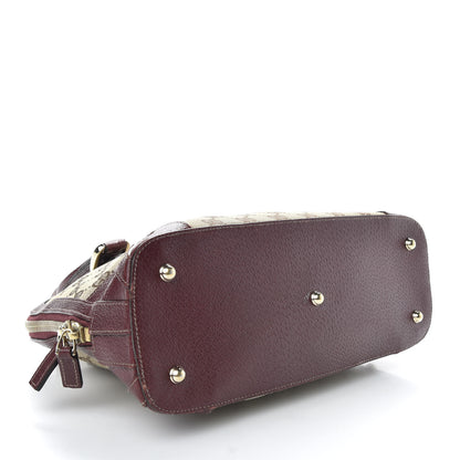 Gucci FF Monogram Medium Horsebit Nail Dome Bag Burgundy 4 of 11