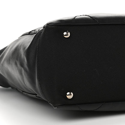 Chanel Coated Canvas Quilted Small Paris Biarritz Tote Black 8 of 13